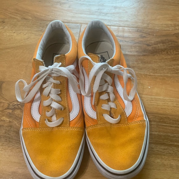 Unisex Orange Old Skool Vans - Picture 2 of 7